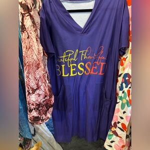 Purple Graphic Women's Dress